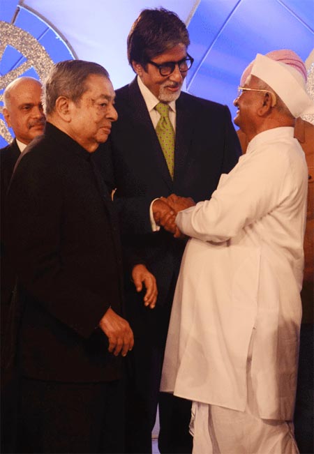 Dr.Verghese Kurien, Amitabh Bachchan and Anna Hazare