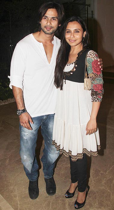 Shahid Kapoor and Rani Mukerji