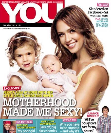 Jessica Alba with daughters Honor and Haven