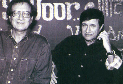 Vijay Anand and Dev Anand at a event