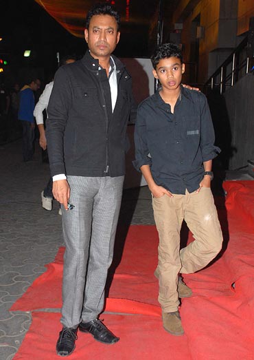 Irrfan Khan with his son
