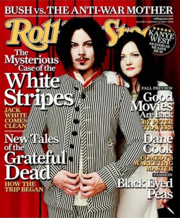 Jack and Meg White on the cover of Rolling Stone