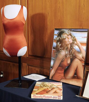 The famous red swimsuit is seen in this photograph released by the National Museum of American History in Washington