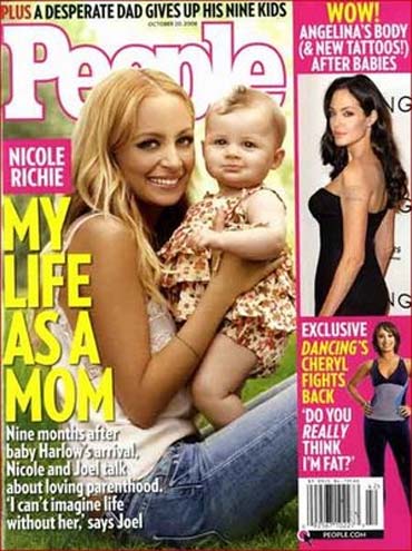 Nicole and Harlow Ritchie on the cover of People magazine