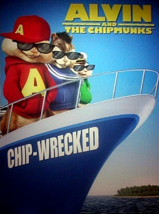 A poster of Alvin and the Chipmunks: Chip-Wrecked