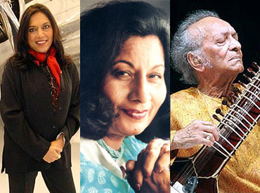 Mira Nair, Bhanu Athaiya and Pandit Ravi Shankar