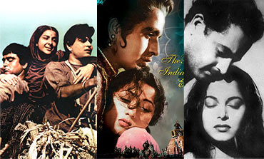 Scenes from Mother India, Mughal-e-Azam and Pyaasa