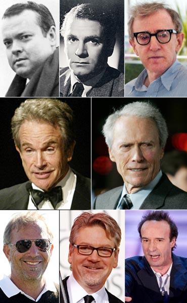 Orson Welles, Laurence Olivier, Woody Allen, Warren Beatty, Clint Eastwood, Kevin Costner, Kenneth Branagh and Robert Benigni