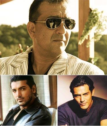 Sanjay Dutt, John Abraham and Arjun Rampal