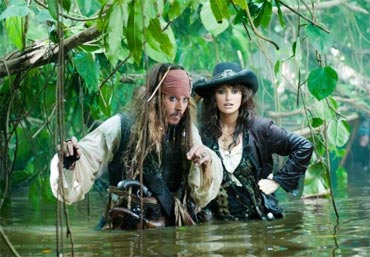 A scene from Pirates of the Caribbean: On Stranger Tides