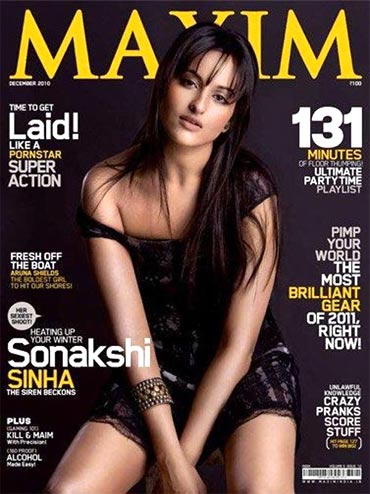 Sonakshi Sinha on the cover of Maxim