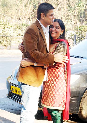 Sudesh Berry with his wife Sarita