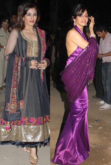 Raveena Tandon and Sridevi