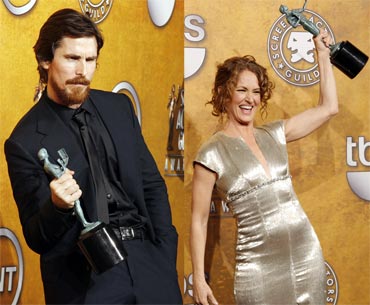 Christian Bale and Melissa Leo
