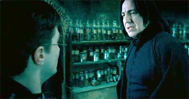 Snape teaches Harry Occlumency