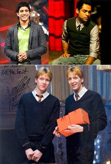 Farhan Akhtar, ABhay Deol, and Fred and George Weasley