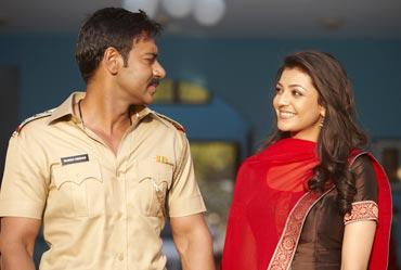 Ajay Devgn and Kajal Agarwal in Singham