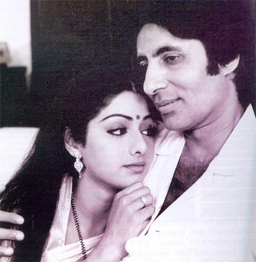 Amitabh Bachchan and Sridevi in Inquilab