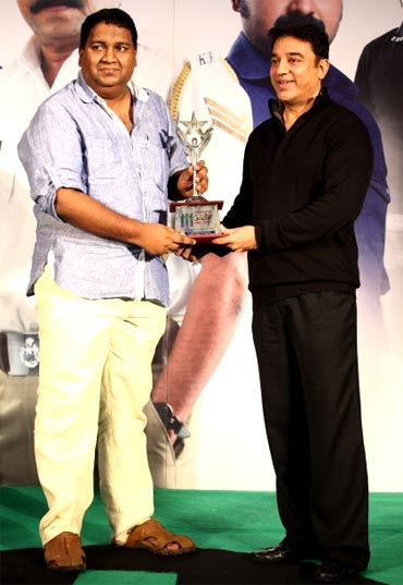 Rajesh Pillai with Kamal Haasan