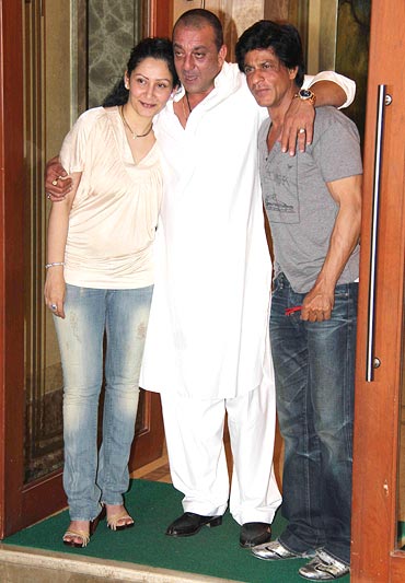 Manyata Dutt, Sanjay Dutt and Shah Rukh Khan