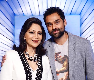 Simi Garewal with guest Abhay Deol