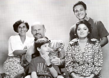 From left: Bob Christo's wife Nargis, son Darius and son Sunil and daughter-in-law Mona