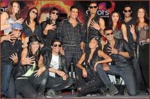 Akshay Kumar with the KKK contestants