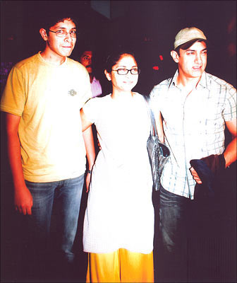 Aamir Khan with wife Kiran Rao and son