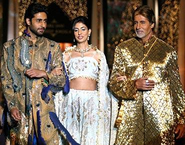 Abhishek, Shweta Nanda, Amitabh Bachchan