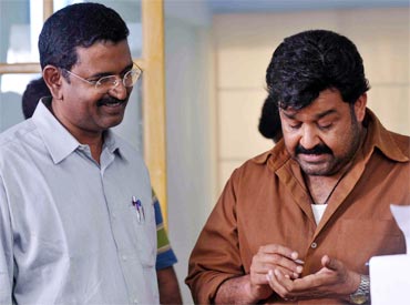 Blessy with Mohanlal