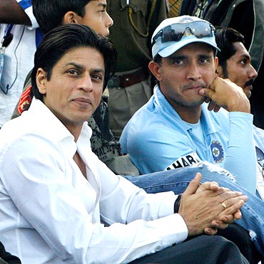 Shah Rukh Khan and Saurav Ganguly