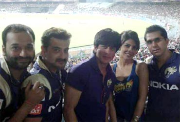 Priyanka Chopra with Shah Rukh Khan and Kolkata Knight Riders