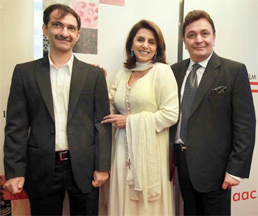 Habib Faisal with Neetu and Rishi Kapoor
