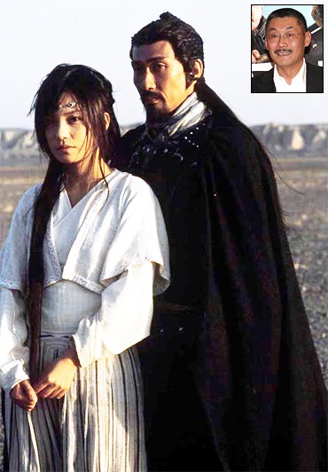 A scene from Warriors of Heaven and Earth. Inset: He Ping