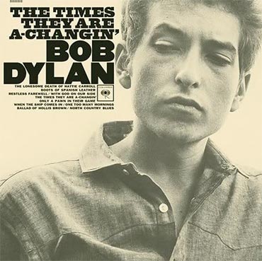 Bob Dylan on his album cover