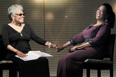 Maya Angelou and Oprah Winfrey