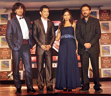 Sonu Nigam, Aditya Narayan, Shreya Ghoshal and Sanjay Leela Bhansali