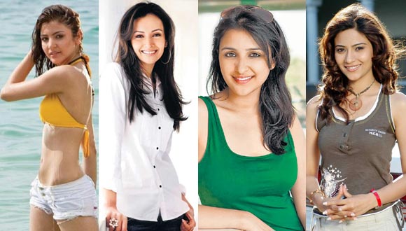 Anushka Sharma, Dipannita Sharma, Parineeti Chopra and Aditi Sharma