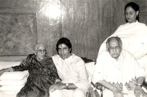 Amitabh and Jaya with Teji and Harivansh Rai Bachchan