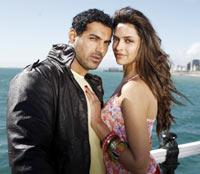 John Abraham and Deepika Padukone in Desi Boyz