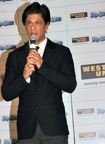 Shah Rukh Khan at the Western Union press conference