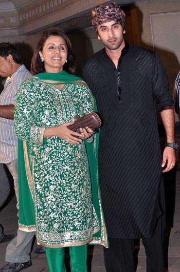 Neetu Kapoor and Ranbir Kapoor