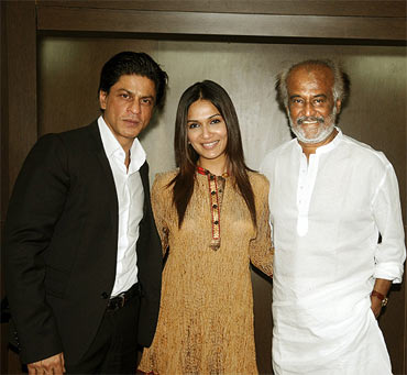Shah Rukh Khan, Soundarya and Rajnikanth