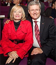 Prime Minister Stephen Harper with wife Laureen