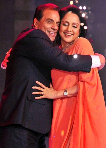 Dharmendra and Hema Malini