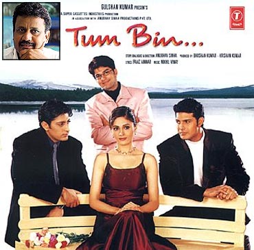 A Tum Bin movie poster. Inset: Anubhav Sinha