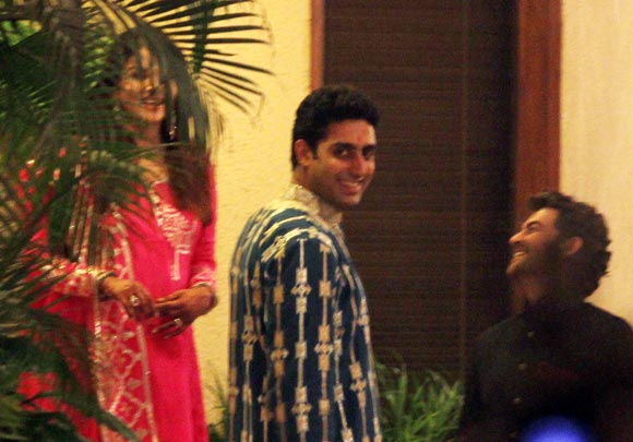 Aishwarya, Abhishek and Neil Nitin Mukesh