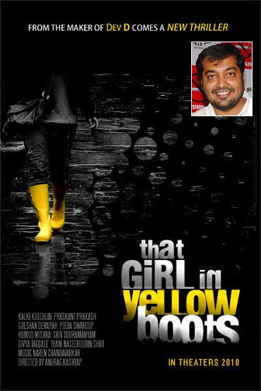 A That Girl In Yellow Boots poster (inset) Anurag Kashyap