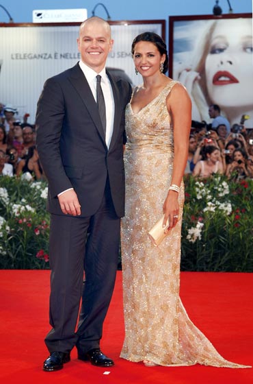 Matt Damon with wife Luciana Barroso