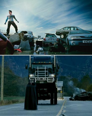 A scene from Ra.One and  X-Men-The Last Stand